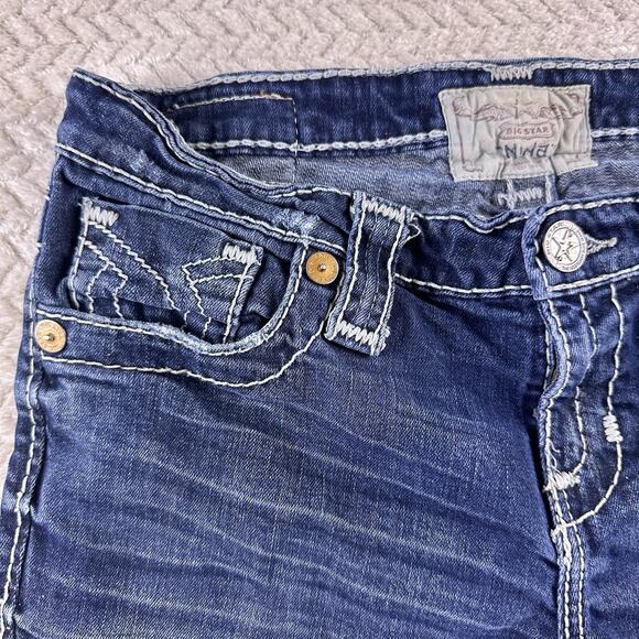 Big Star Jean shorts Cutoff Womens short-short Distressed Nina Denim Size 32 Y2K - Picture 9 of 15